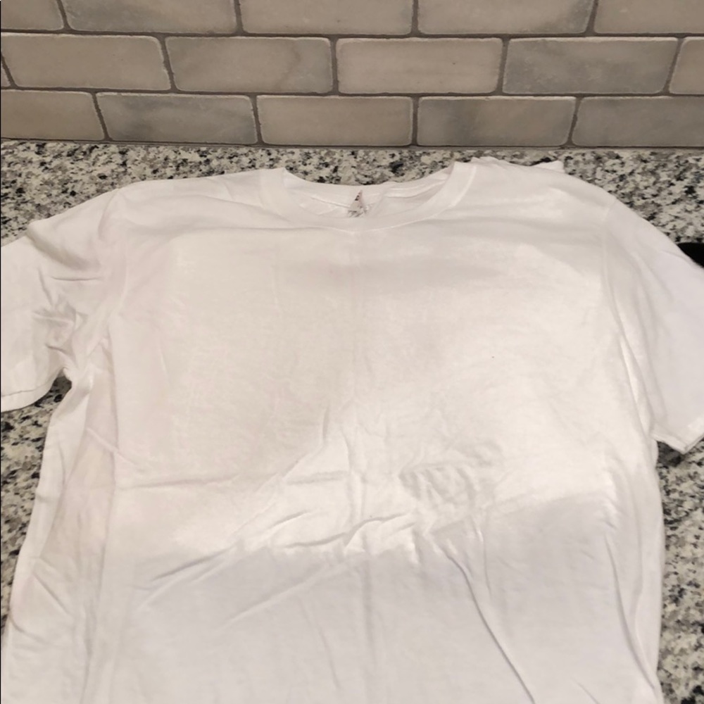 Anvil tri blend plain white tee shirt men’s large